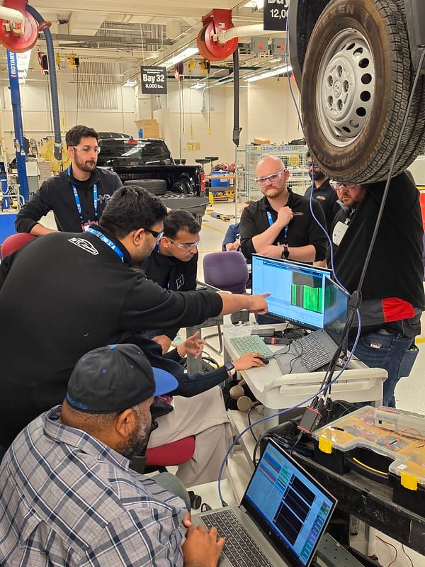 Debugging live signals under the lifted vehicle during pack integration &amp; calibration