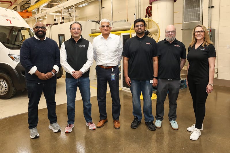 The program team with Stellantis' CEO and the production electric van